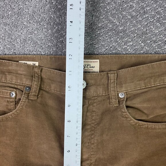 J. CREW 770 Corduroy Pants Men's 33 x 34 Measures 36 x 33 Brown Straight Fit - Picture 10 of 13